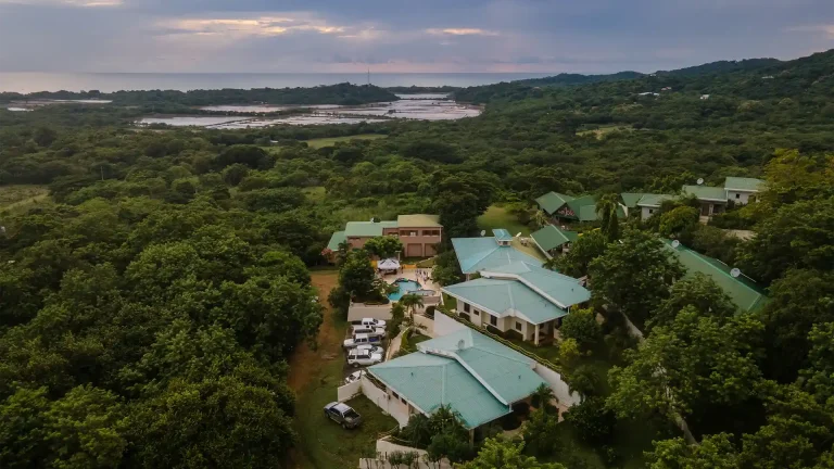 La Jolla de Guasacate, hilltop boutique hotel in Popoyo, Nicaragua – ocean view at sunset from the Double Queen with Ocean View room
